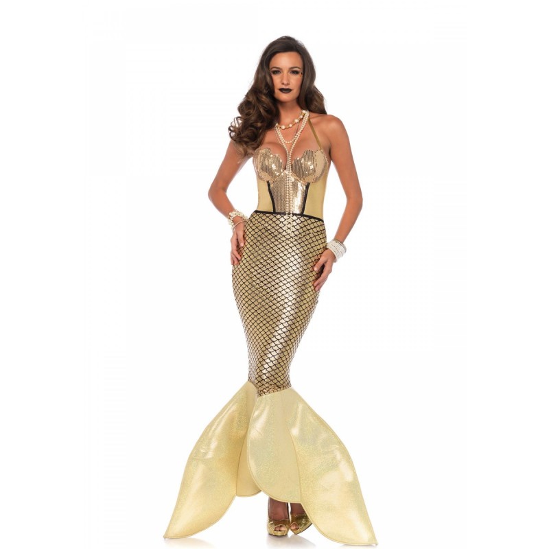 Fantasia Sereia Feminino Adulto Roupa Carnaval e Cauda Luxo