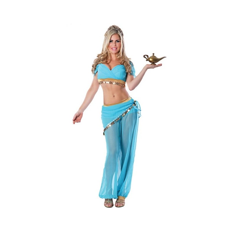Fantasia Feminina Gênia da Lâmpada Genie Festa Carnaval Halloween Fantasia Feminina Gênia da Lâmpada Genie Festa Carnaval Halloween