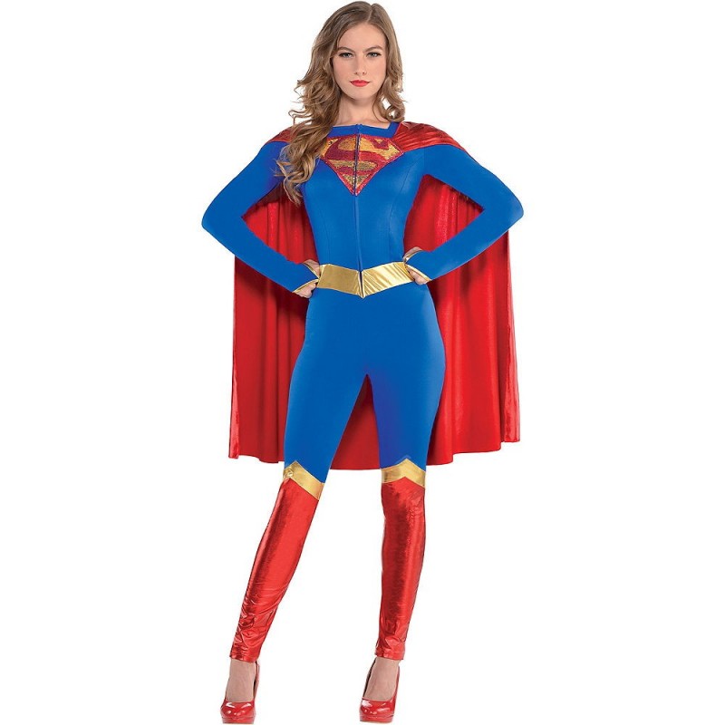 Fantasia Feminina Supergirl Heroína Halloween Carnaval Dia das Bruxas