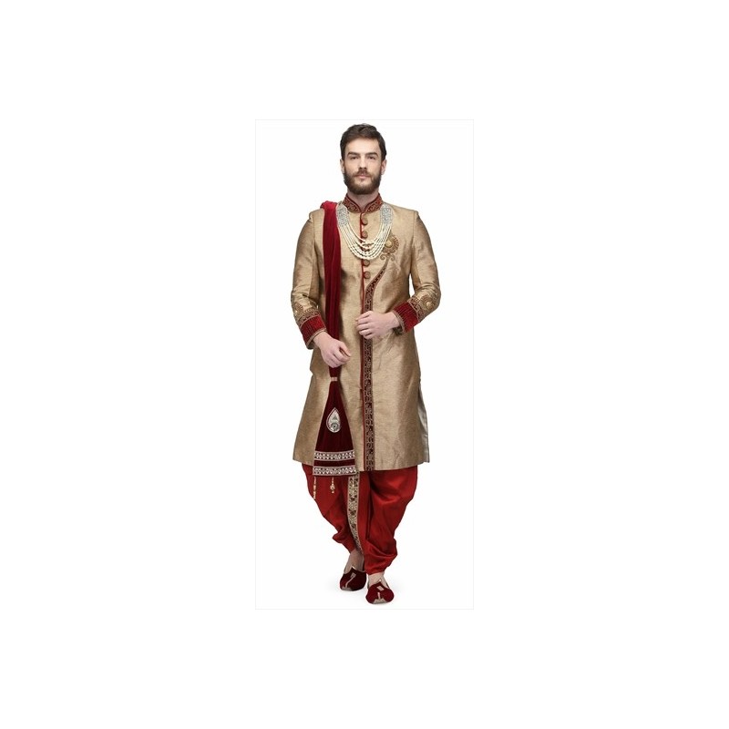 Fantasia Masculina Traje Noivo Indiano Sherwani Carnaval Halloween