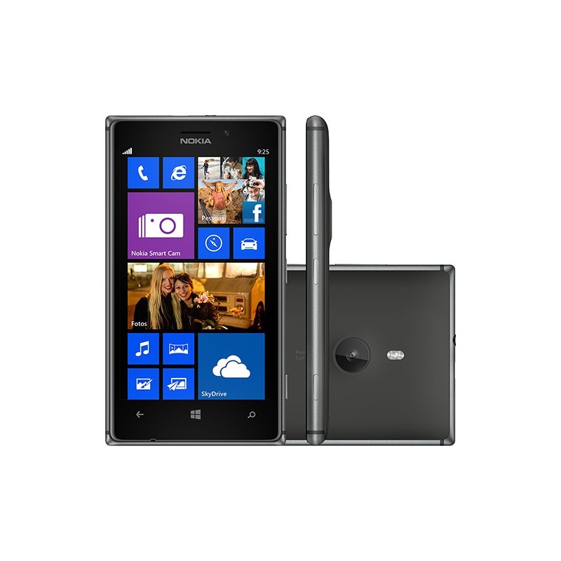 Smartphone Nokia Lumia 925 Preto Memória 16 GB Wi-Fi 4G Tela HD 4.5" Windows Phone 8 Câmera 8.7MP GPS