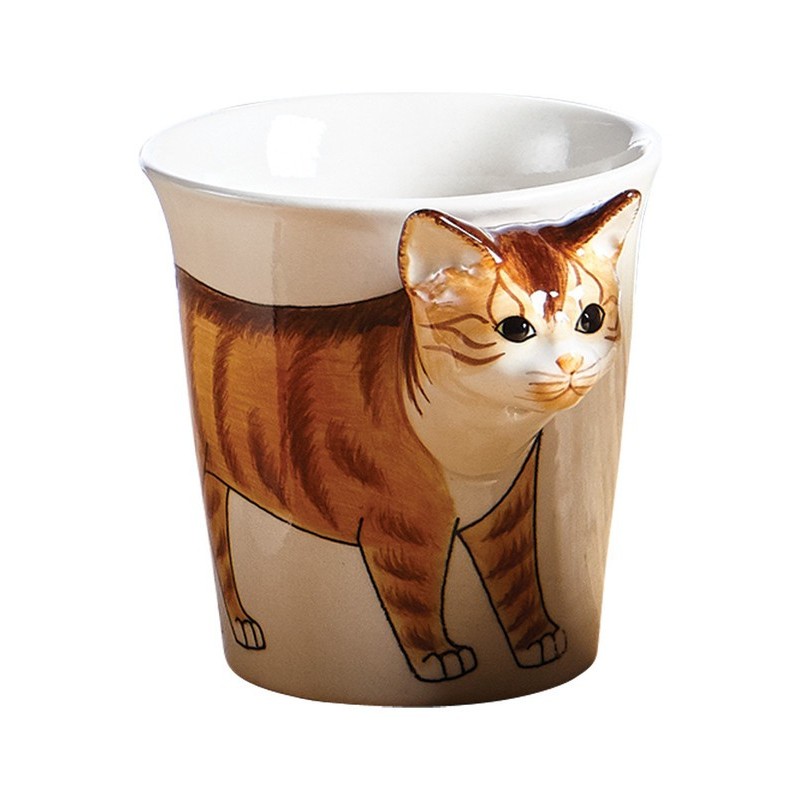 Caneca Gato Alto Relevo Decorativa Cat Lovers