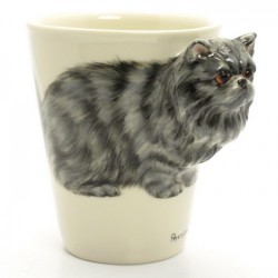 Caneca Cerâmica Gato Persa em  Alto Relevo Cat Lovers