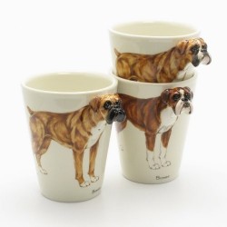 Caneca Cerâmica Cão Boxer Alto Relevo Presente 