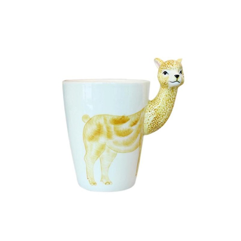 Caneca Cerâmica Alpaca para Café Chá Divertida Decorativa