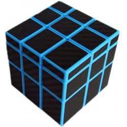 Cubo Mágico Irregular Preto Emborrachado Base Azul Desafio QI Geek