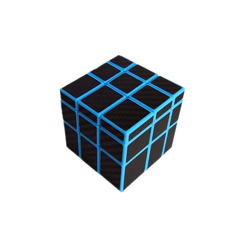 Cubo Mágico Irregular Preto Emborrachado Base Azul Desafio QI Geek