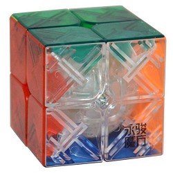 Cubo Mágico Transparente 2x2x2 Colorido Desafio Geek