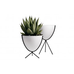 Vasinho para Plantas Suculentas ou Cactus Branco Cerâmica