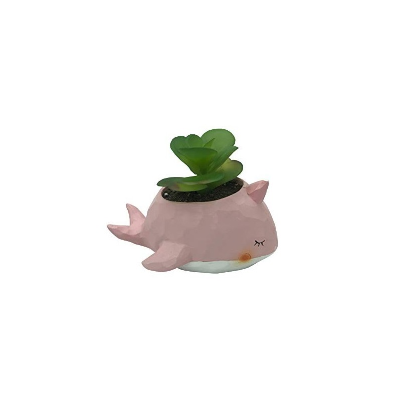 Mini Vaso Cerâmica Baleia Cor de Rosa Plantas Suculentas Cactus Mini Vaso Cerâmica Baleia Cor de Rosa Plantas Suculentas Cactus