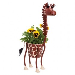 Vasinho Metal Girafa para Plantas Suculentas ou Cactus