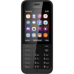 Celular Dual Chip Nokia Asha 220 Preto 2MP 2G 32GB