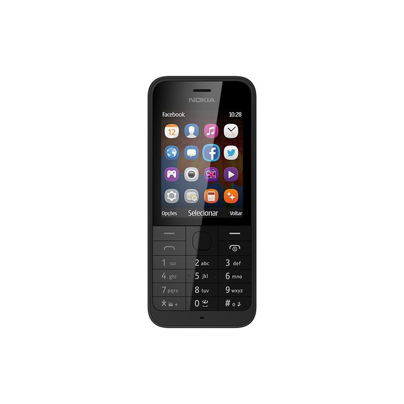 Celular Dual Chip Nokia Asha 220 Preto 2MP 2G 32GB