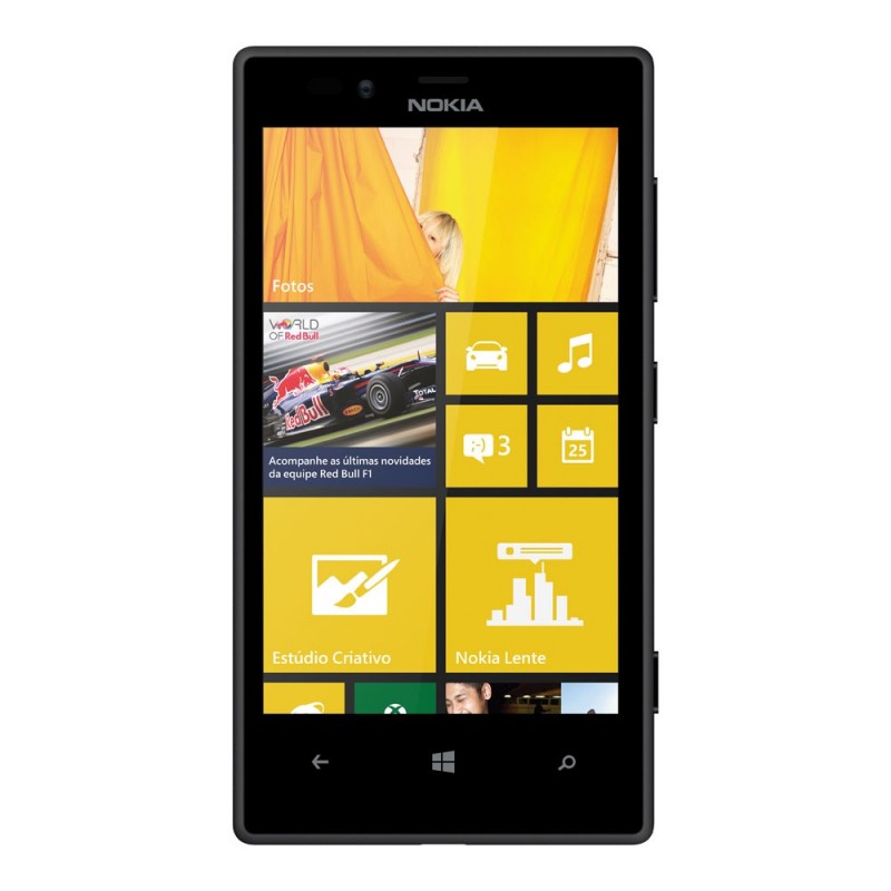 Smartphone Nokia Lumia 720 Preto Windows Phone 8  Tela 4,3” Câm. 6,7MP 3G Processador Qualcomm Snapdragon™ S4 Dual Core