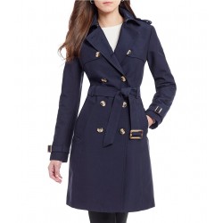 Casaco Trench Coat Azul...