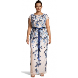 vestido de festa florido plus size