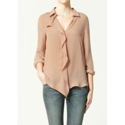 Blusa Camisa Feminina Seda Babados