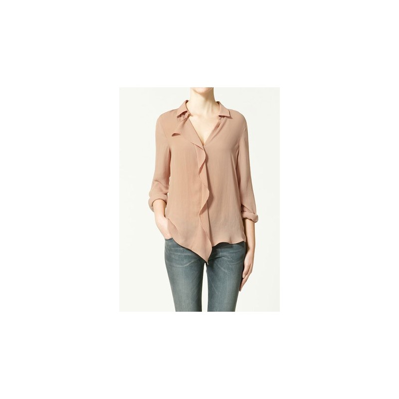 Blusa Camisa Feminina Seda Babados