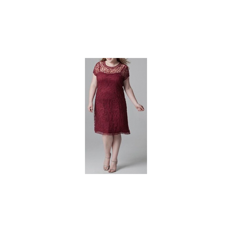 Vestido Festa Renda Vermelho Plus Size