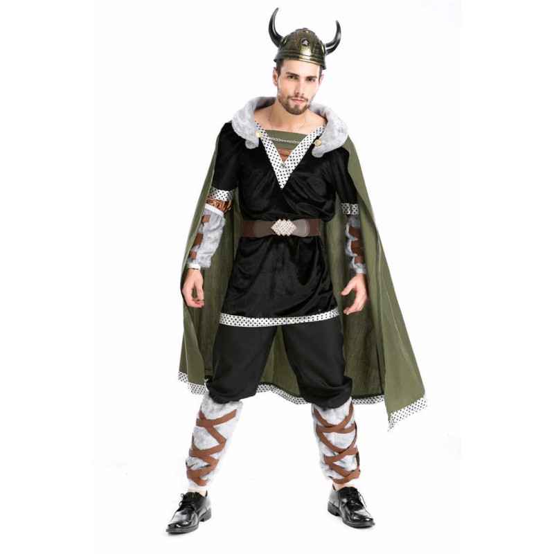 Fantasia Masculina Guerreiro Viking Halloween Carnaval