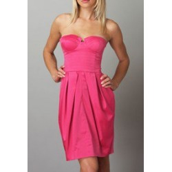 Vestido Tomara que Caia Pink Acinturado