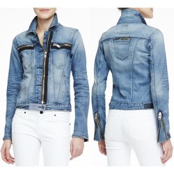 Jaqueta Feminina Jeans Ziper