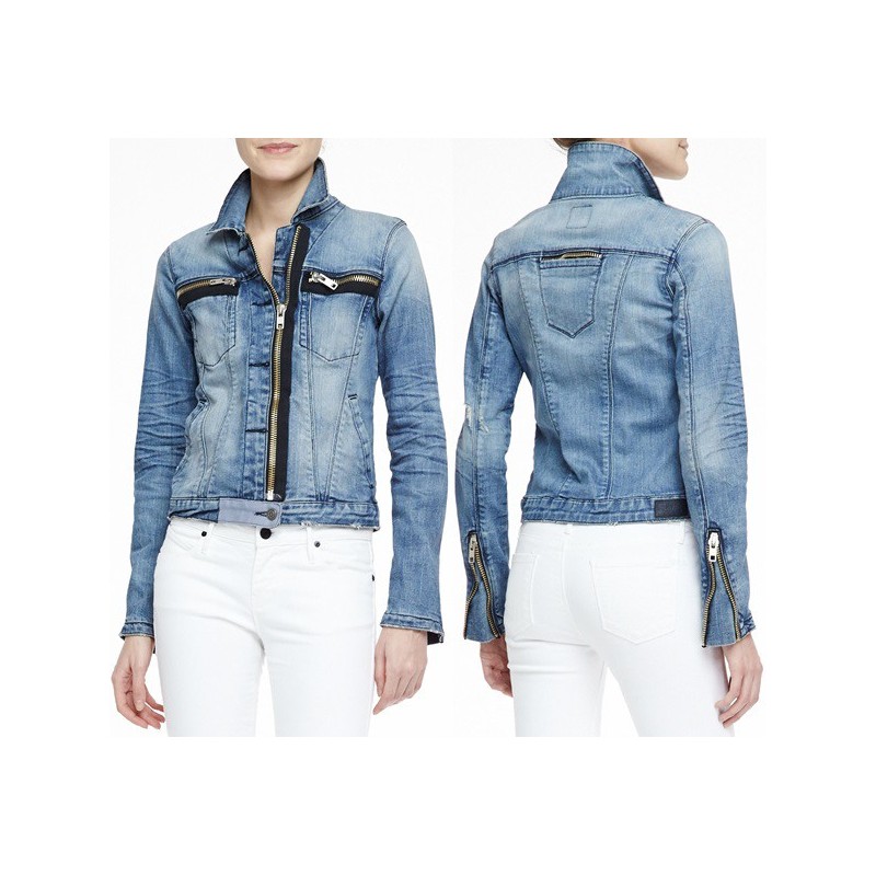 jaqueta jeans feminina com ziper