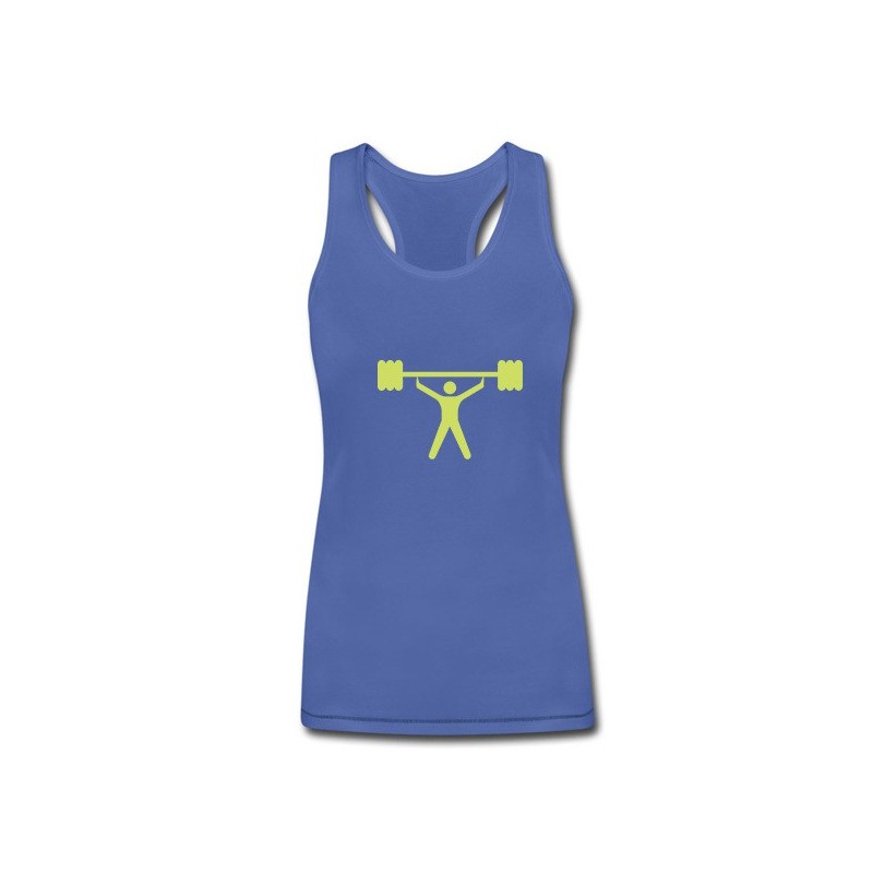 Blusa Regata Feminina Azul Academia Musculação