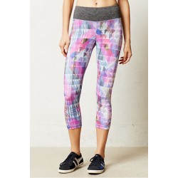 Calça Capri Feminina Moda Fitness Estampada Cós Alto