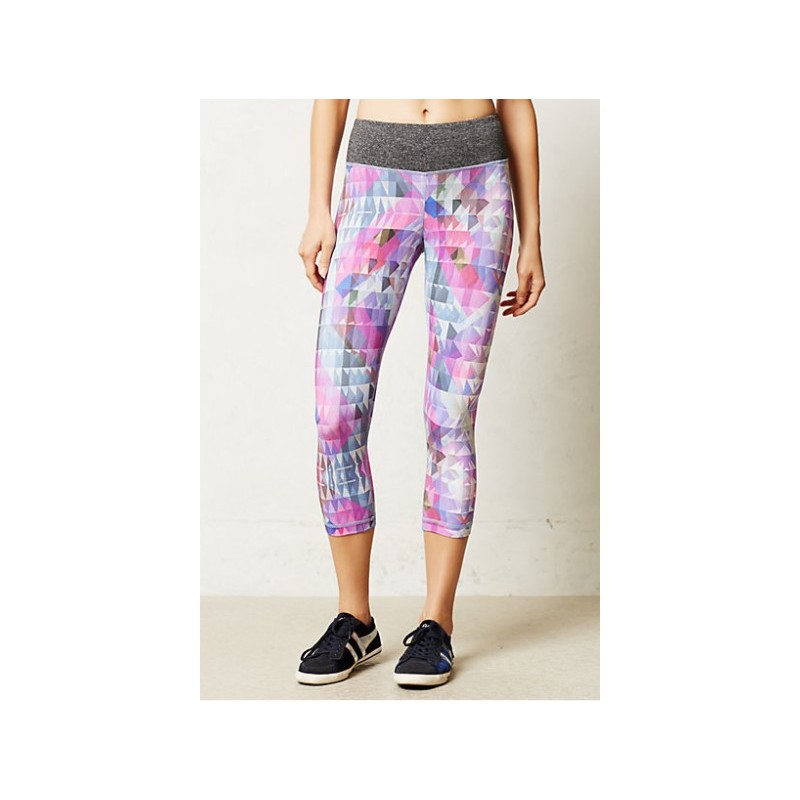 Calça Capri Feminina Moda Fitness Estampada Cós Alto