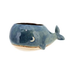 Vaso formato de baleia azul...
