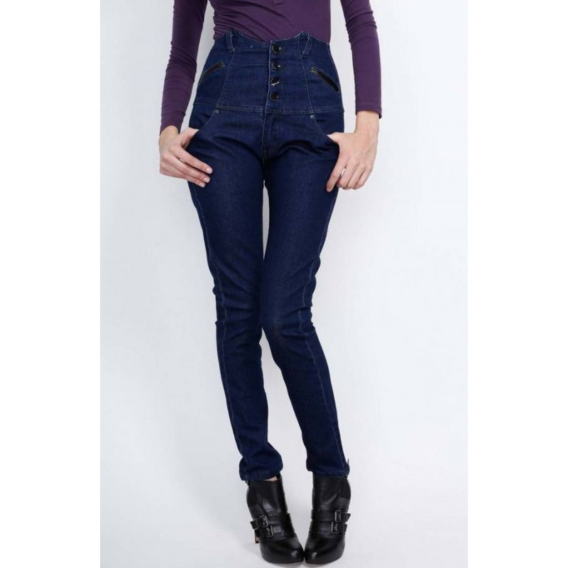 calça jeans de cos alto feminina