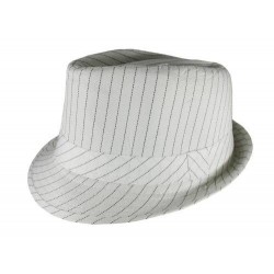 Chapéu Feminino Risca de Giz Branco