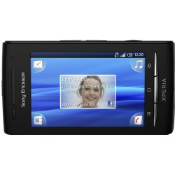 Celular Sony Ericsson Xperia X8 Preto Android 2.1 Câmera 3.2MP Wi-Fi 3G FM Bluetooth Touchscreen Cartão de 2GB