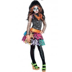 Fantasia Intantil Meninas Monster High Luxo Skelita Calaveras