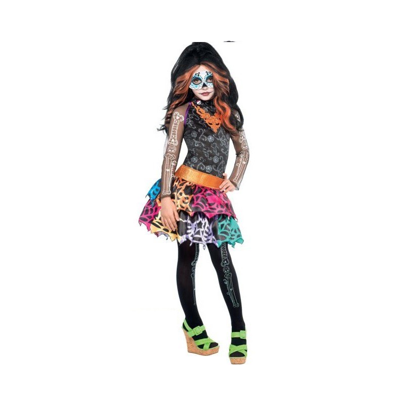 Fantasia Intantil Meninas Monster High Luxo Skelita Calaveras