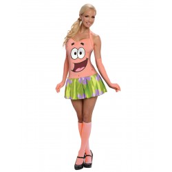 Fantasia Feminina Patrick Bob Esponja Festa Halloween Adulto