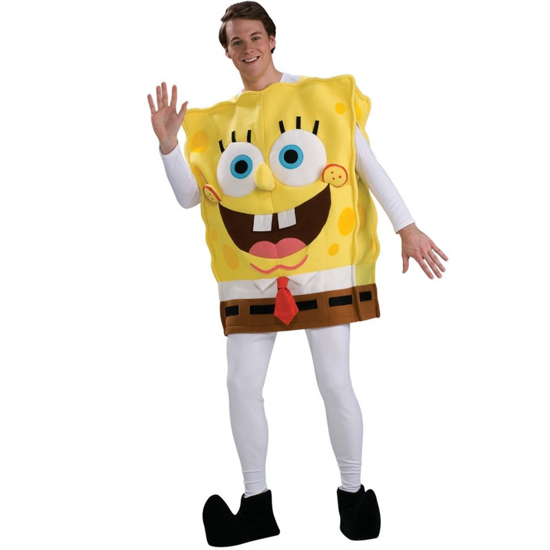 Fantasia Masculina Bob Esponja Festa Halloween Adulto