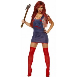 Fantasia Chucky Sexy Feminina Boneco Assassino Halloween