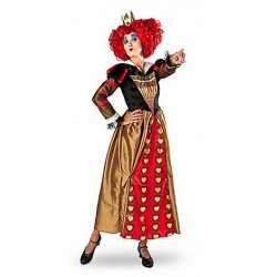 Fantasia Feminina Rainha Vermelha de Alice no país das Maravilhas Festa Halloween