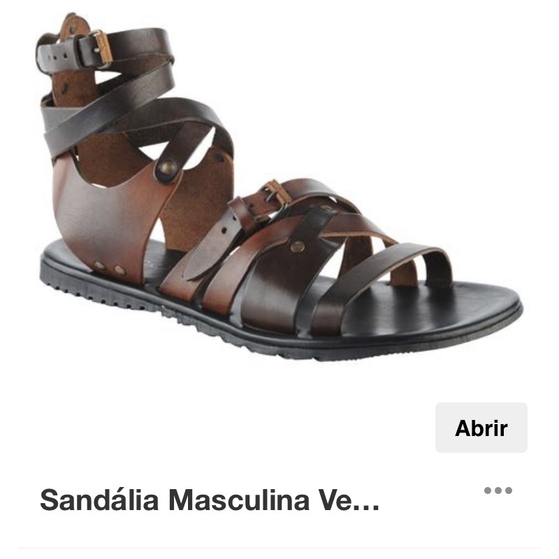 sandália masculina de couro